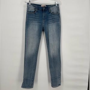 Driftwood Colette Classic Fit Jeans Womens 27 Blue Light Wash Flannel Lined Cuff